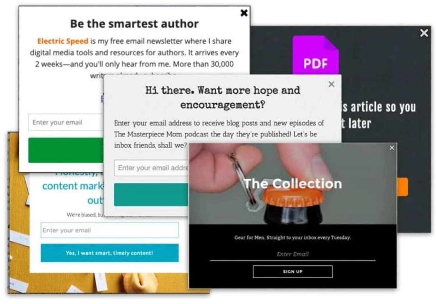 pop up advertisement - Be the smartest author Electric Speed is my free email newsletter where I digital media tools and resources for authors. It arrives every 2 weeksand you'll only hear from me. More than 30,000 Enter your email writ content mark out W